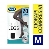Ciorapi compresivi Scholl Light Legs, 20 DEN, Bej/Negru, marime M