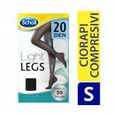 Ciorapi compresivi Scholl Light Legs, 20 DEN, Bej/Negru, marime S