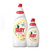 Pachet detergent de vase Fairy Sensitive Chamomile 1.30 l + 450 ml 